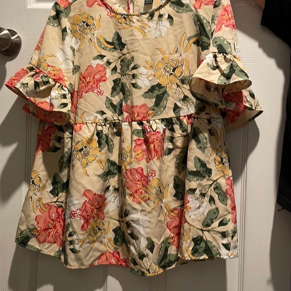 Floral baby doll top